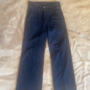 J. Crew Denim trouser jean with stacked buttons